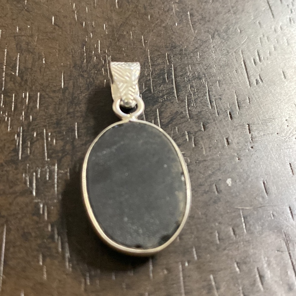 Dichoric Glass Sterling Silver Pendant - Picture 2 of 4